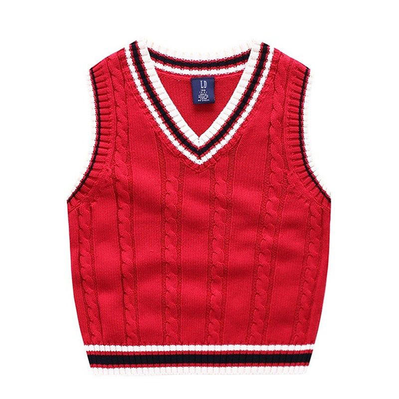 Kids Boys Sweater Color Block Sleeveless Patchwork School Daily White Fall Clothes 4 years