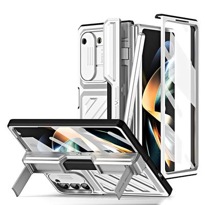 Phone Case For Samsung Galaxy Z Fold 5 Z Fold 4 with Stand Holder with Screen Protector Shockproof PC