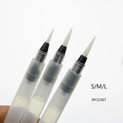 3pcs/Lot Refillable Water Brush Ink Pen For Water Color Calligraphy Drawing Painting Illustration Pen Office Stationery