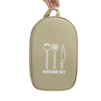 Portable Storage Pouch for BBQ Camp,Canvas Cookware Knife Storage Bag,Camping Cookware Storage Bag for BBQ Camp Cookware Kitchen Pattern