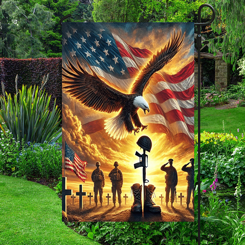 United States 250th Anniversary 4th of July Independence Day Garden Flag 12 x 18 Inch Yard Flags, Egale Small Garden Flags for Outside, Outdoor Flags, Holiday Garden Flags for All Seasons