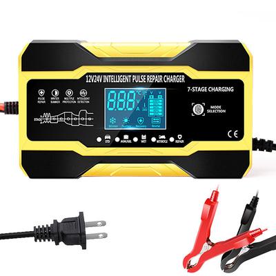 10-Amp Car Battery Charger 12V And 24V Smart Fully Automatic Battery Charger Maintainer Trickle Charger For Lawn Mower Boat Marine Lead Acid Batteries