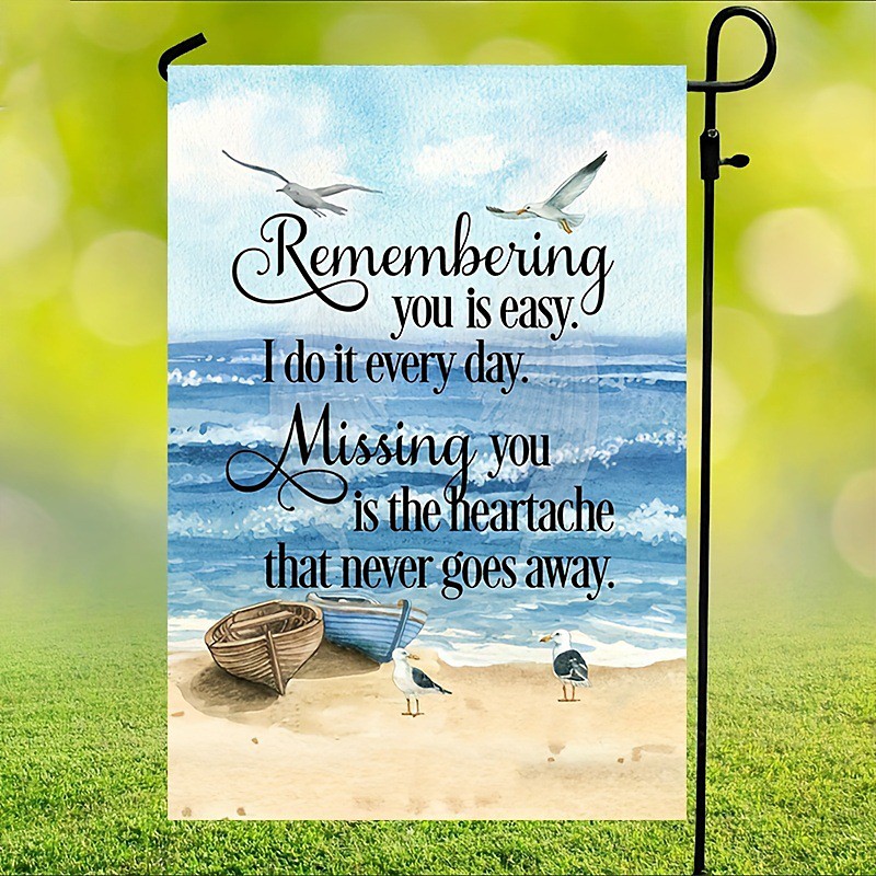 Summer Beach Quote Garden Flag 12 x 18 Inch Yard Patio Flags, Small Garden Flags for Outside, Outdoor Flags, Holiday Garden Flags