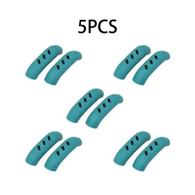 5PCS Silicone Pan Handle Cover Heat Insulation Assist Handle Holder Grip Sleeve Kitchen Gadgets