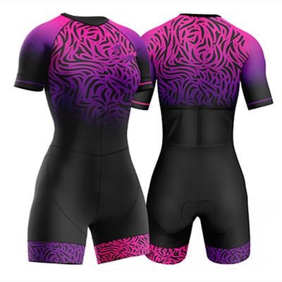 Women's Triathlon Tri Suit Short Sleeve Triathlon Silver Dark Grey Forest Green Graphic Bike Lycra Sports Graphic Clothing Apparel