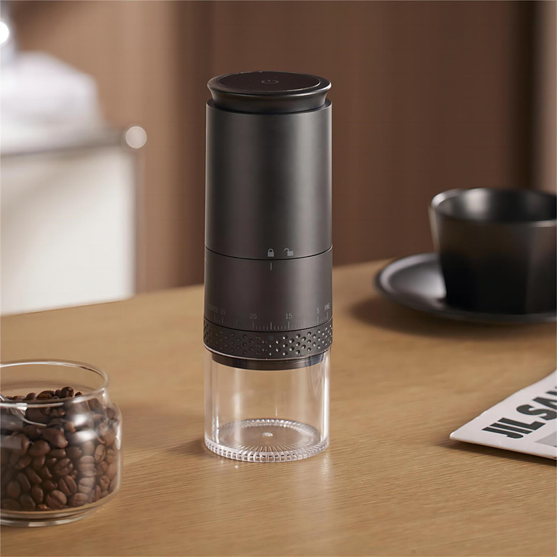 Portable Electric Conical Burr Coffee Grinder Rechargeable Small Bean Mill with 38 Adjustable Grind Settings Compact Cordless Travel Grinder
