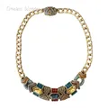 Senza tempo Wonder Fancy zircone Geo Statement collane per le donne gioielli firmati Rare Luxury Top