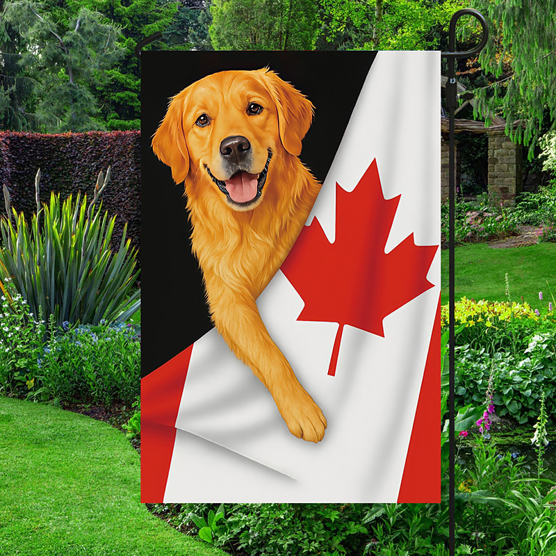 Canada Day Outdoor Patriotic Garden Flag O Canada House Yard Garden Decorations Holiday Banner Sign Elbows Up Canada