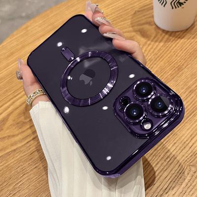Phone Case For iPhone 15 14 Pro Max Plus 13 12 11 Pro Max iPhone 13 12 11 Pro Max SE X XR XS Max 8 7 Back Cover Translucent Camera Lens Protector Support Wireless Charging TPU