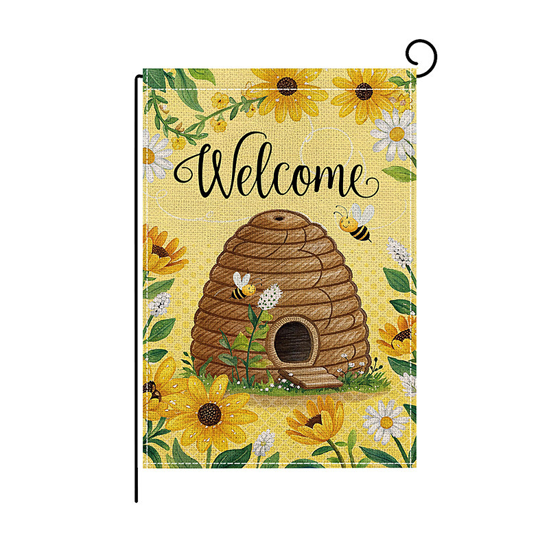 Flag 12 x 18 Inch Yard Flags, Hello Summer Small Garden Flags for Outside, Outdoor Flags, Holiday Garden Flags