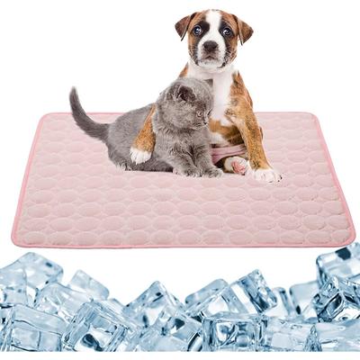 Dog Cooling Mat - Instant Cooling Pet Bed for Dogs Cats Non-Toxic Machine Washable Anti-Slip Bottom Cool Mat for Indoor Travel Use