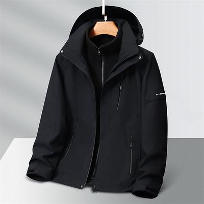 Women's Softshell Jacket Hiking Jacket Winter Outdoor Thermal Warm Fleece Lining Windproof Water Resistant 3-in-1 Jacket Winter Jacket Windbreaker Jacket Traveling Dark Grey Black Ivory Pink Navy Blue