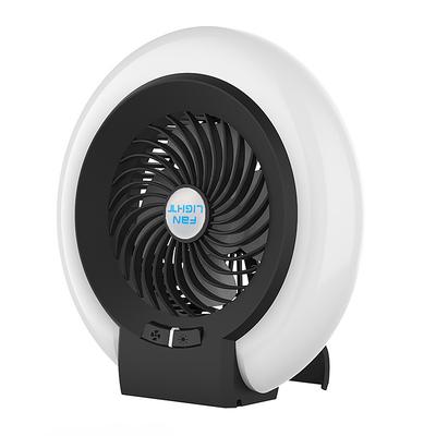 1 Pc Portable 2-In-1 Camping Fan Light That Can Be Hung Or Erected, With Two Levels Of Dimming And Two Levels Of Wind Adjustment, Suitable For Tent Camping, Travel, Office And Home Use, Type-C