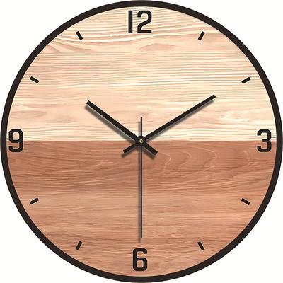 Wall Clock Simple Modern Design Wooden Clocks for Bedroom Wood Wall Watch Home Decor Silent Digital Large Wall Clock Kitchen Solid Wood Wall Clock Mute Clock Living Room Home Office Quartz 30 cm