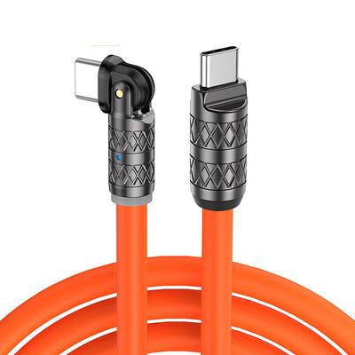 180 Degree Rotating Data Cable 100W Super Fast Charge for Apple Android Huawei Thick Passenger Charging Cable
