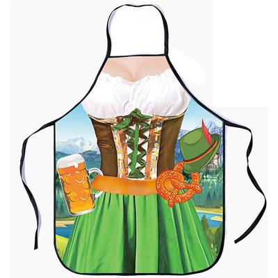 Oktoberfest Mardi Gras Apron Couples Cooking Aprons German Party Costume for BBQ Baking Chef Kitchen Gifts