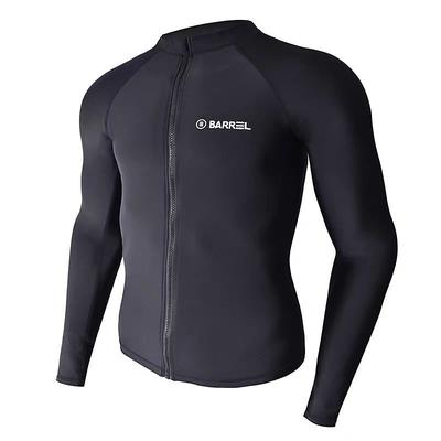 Men's Swim Shirt Lightweight Long Sleeve Swimwear Swimsuit Front Zip Swimming Surfing Beach Water Sports Printed Summer Spring Autumn