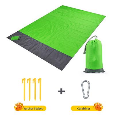 Camping Mat Waterproof Pocket Beach Blanket Outdoor Grounding Mat Mattress Picnic Pocket Carpet Rug Sand Beach Mat Portable Folding Lightweight Sleeping Bed Pad