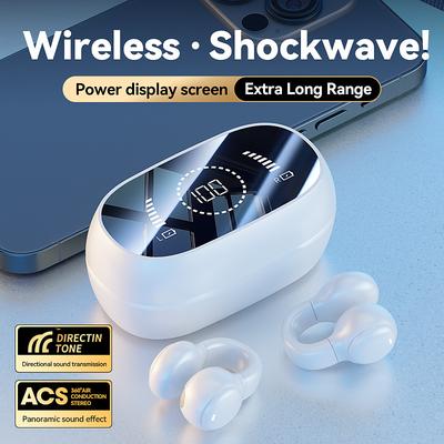 Open Ear Earbuds Wireless Bluetooth Earless Bone Conducting Headphones Wireless Bluetooth Headset Noise Cancelling Bone Earphones Waterproof Air Bone Conduction Headphone Not in Ear Open Ear Buds