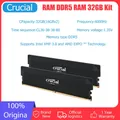Crucial Pro DDR5 RAM 32GB Kit (2x16GB) 6000MHz CL36 1.35V memoria di gioco Desktop Overclocking compatibile con Intel XMP 3.0 e AMD Expo