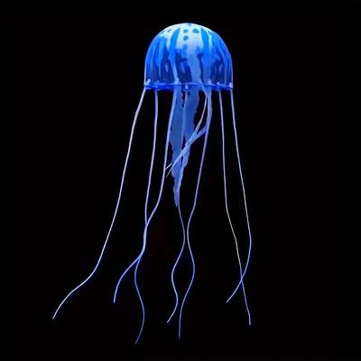 1Pcs Artificial Vivid Jellyfish Silicone Fish Tank Decoration Aquarium Decoration Fish Tank Simulation Coral Plant Decoration