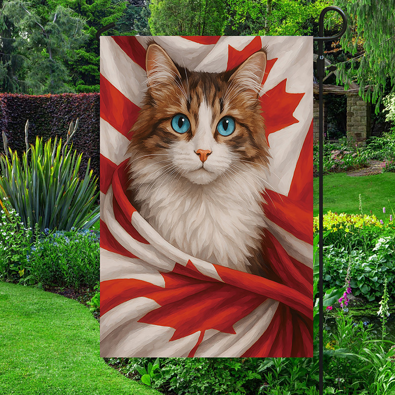 Canada Day Outdoor Patriotic Garden Flag O Canada House Yard Garden Decorations Holiday Banner Sign Elbows Up Canada
