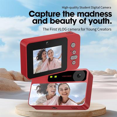 Digital Camera High-Definition Digicam Point and Shoot Camera Compact Camera Travel Camera Retro Camera 1080P 4X Zoom