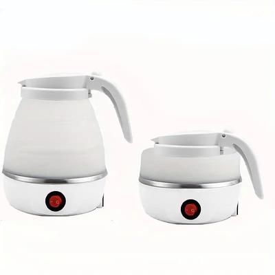 1pc Travel Folding Electric Kettle Fast Boiling Beautiful Design Collapsible Portable Electric Kettle 600ml Boil Dry Protection 100-240V Food Grade Silicone Foldable Kettle Kitchen Accessories