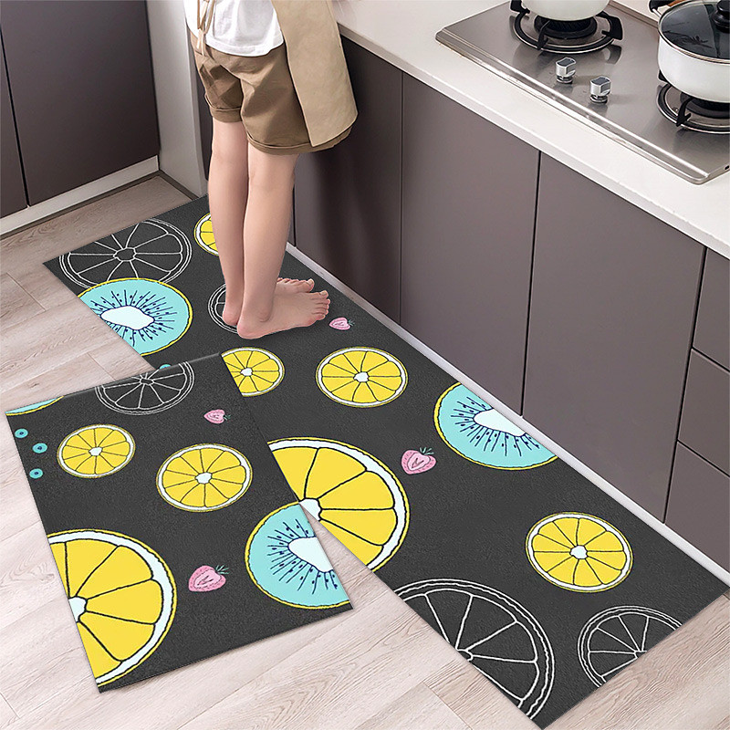 2 Piece Waterproof and Oil-Proof Kitchen Anti-Slip Mat, Bathroom Anti-Slip Mat, Bedroom Cushion, Living Room Carpet, Door Mat, Kitchen Carpet- 40 60cm 40 120cm