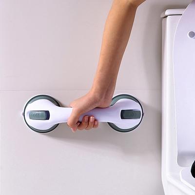 Shower Anti-Slip Grab Bar,Bathroom Strong Vacuum Suction Cup Handle Anti-slip Support Helping Grab Bar for elderly Safety Handrail Bath Shower Grab Bar