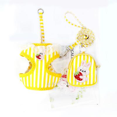 Cat Traction Rope To Prevent Slipping Out And Walk The Cat Outdoors Summer Vest Style Fruit Embroidery Small And Medium-sized Dog Chest Strap