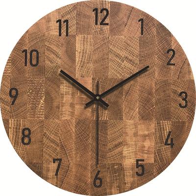 Wall Clock Simple Modern Design Wooden Clocks for Bedroom Wood Wall Watch Home Decor Silent Digital Large Wall Clock Kitchen Solid Wood Wall Clock Mute Clock Living Room Home Office Quartz 30 cm