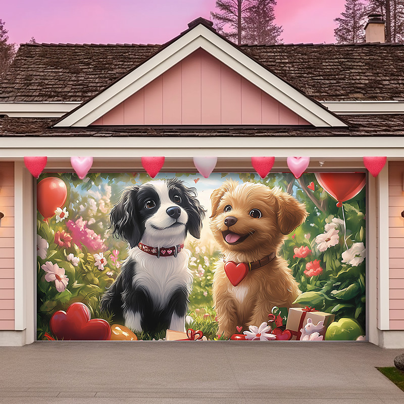 Wedding Outdoor Decorations Garage Door Cover Banner Large Backdrop Decoration for Outdoor Garage Door Home Wall Decorations Event Party Parade