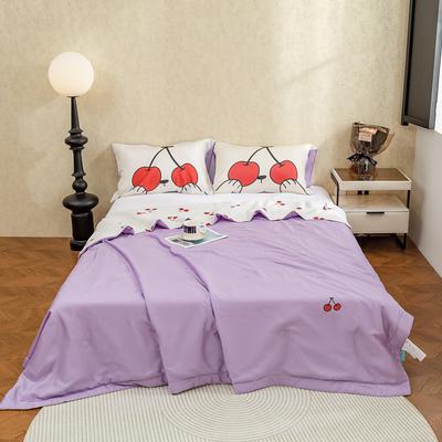 Cooling Quilt Comforter Breathable Tencel Lyocell Fiber Quilt Queen Cooling Blanket Printing for Hot Sleeper Lightweight Duvet for Summer Green Pink