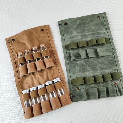 Outdoor Camping Spice Bottle Bag Set Camping Picnic Seasoning Bottle Storage Bag