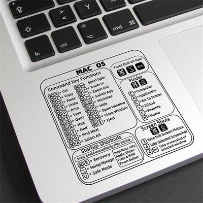 Reference Keyboard Shortcut Sticker Adhesive For PC Laptop Desktop Shortcut Sticker for Apple Mac Chromebook Window Photoshop