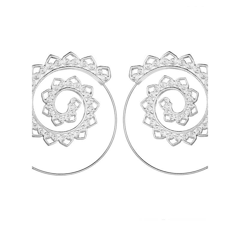Hoop Earrings For Women's Party Wedding Alloy filigree Wave