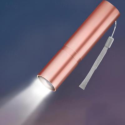 Portable Mini LED Flashlight, LED Torch Rechargeable 3 Lighting Modes Waterproof Retractable Powerful Light Torch Outdoor Zoom Torch