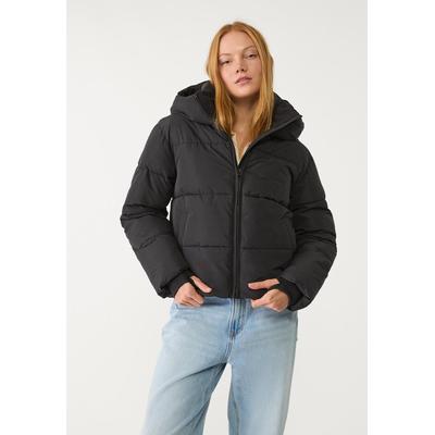 Stradivarius Basic hooded puffer jacket Black XL