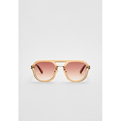 Stradivarius Double bridge sunglasses Pale camel OS
