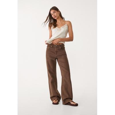 Stradivarius D92 straight wide jeans Brown 14