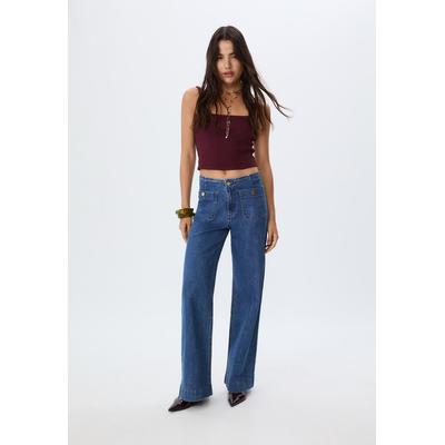 Stradivarius D77 Minimalist jeans with pockets MEDIUM DENIM WASH 12