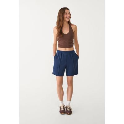 Stradivarius Soft-touch Bermuda shorts Navy blue S