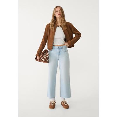 Stradivarius D96 cropped straight-fit jeans Light blue 6