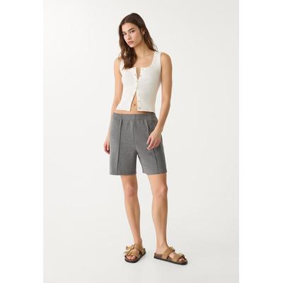 Stradivarius Soft-touch Bermuda shorts Dark grey M