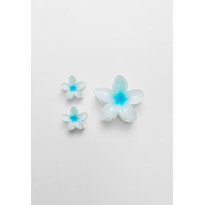 Stradivarius Pack of 3 floral hair clips Navy blue OS