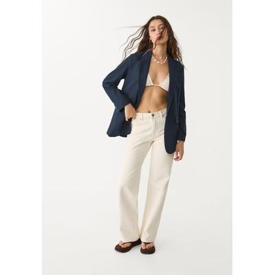 Stradivarius Regular fit blazer Navy blue XL