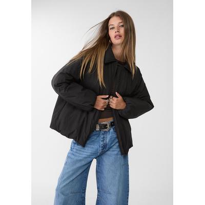 Stradivarius Regular fit puffer jacket Black XL