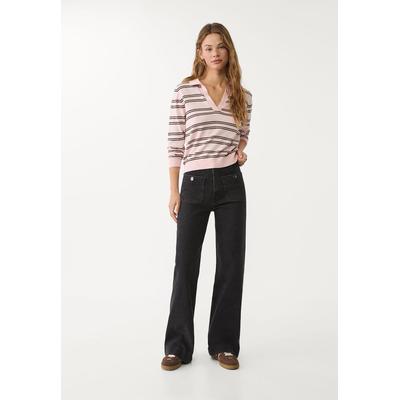 Stradivarius D77 Minimalist jeans with pockets Washed black 12