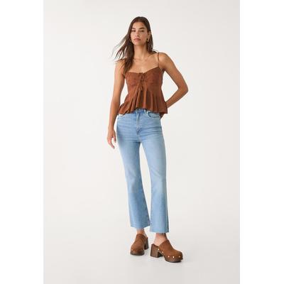 Stradivarius D78 Cropped flared jeans Light blue 8